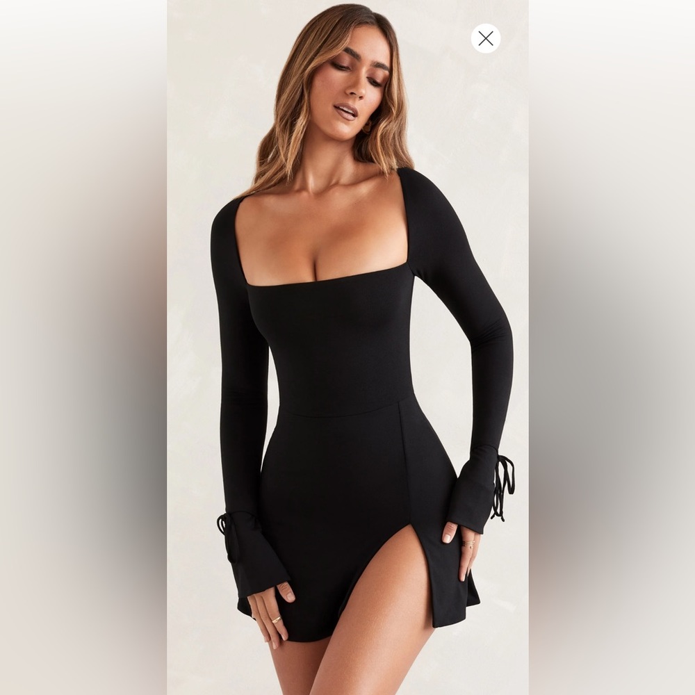 Oh Polly Square Neck Long Sleeve Dress NWT  - Size 6